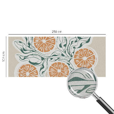Papel de parede autocolante para quarto com padrão de frutas