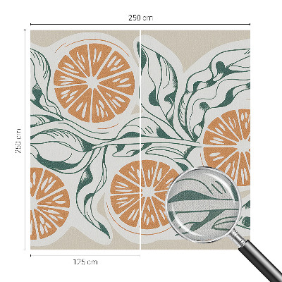 Papel de parede autocolante para quarto com padrão de frutas