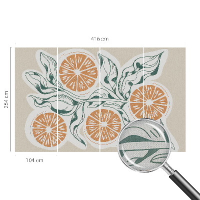 Papel de parede autocolante para quarto com padrão de frutas