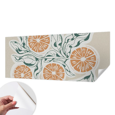 Papel de parede autocolante para quarto com padrão de frutas