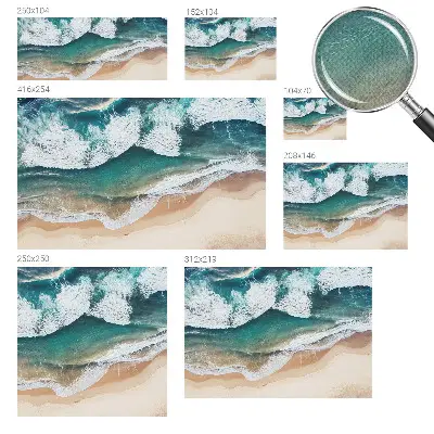 Papel de parede autocolante com padrão de ondas do mar
