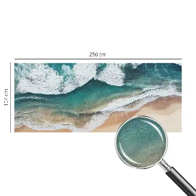 Papel de parede autocolante com padrão de ondas do mar