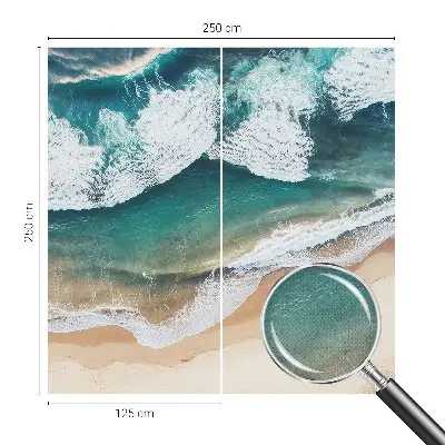 Papel de parede autocolante com padrão de ondas do mar