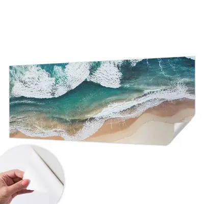 Papel de parede autocolante com padrão de ondas do mar