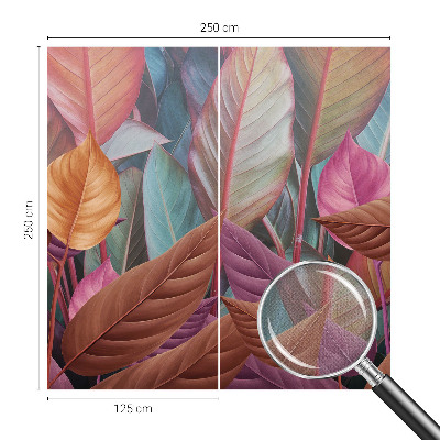 Papel de parede autocolante para quarto Folhas coloridas