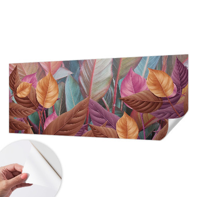 Papel de parede autocolante para quarto Folhas coloridas
