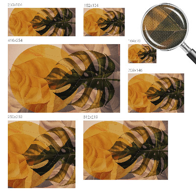 Autocolante de parede fotográfico Folhas abstratas