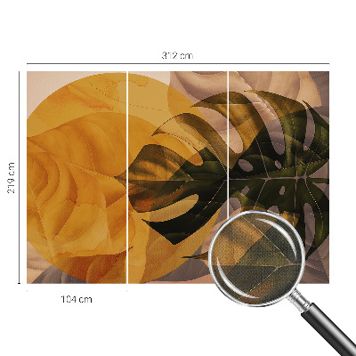 Autocolante de parede fotográfico Folhas abstratas