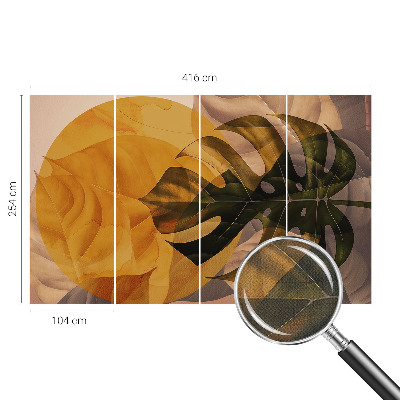 Autocolante de parede fotográfico Folhas abstratas