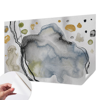 Papel de parede autocolante com padrão em aquarela abstrata