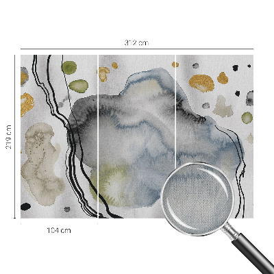 Papel de parede autocolante com padrão em aquarela abstrata