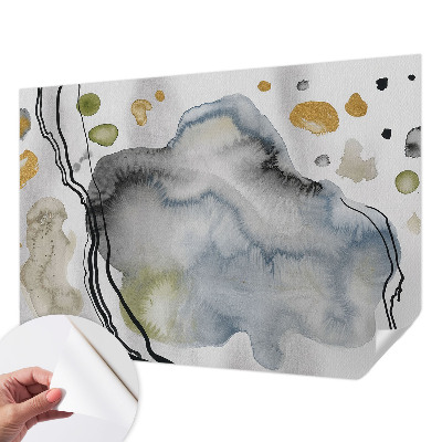 Papel de parede autocolante com padrão em aquarela abstrata