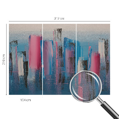 Papel de parede infantil com padrão de listras abstratas