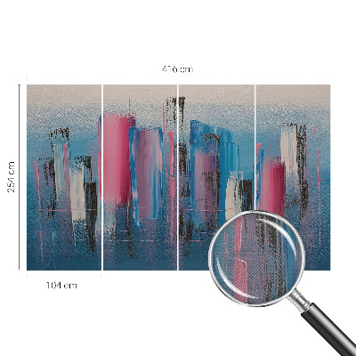 Papel de parede infantil com padrão de listras abstratas