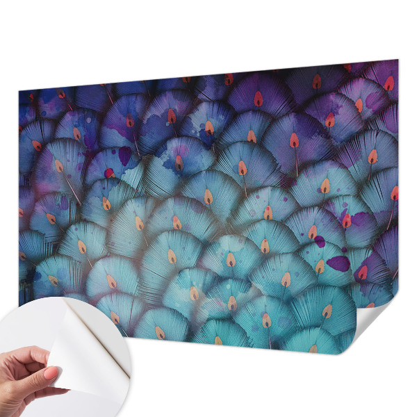 Papel de parede para criança Penas coloridas