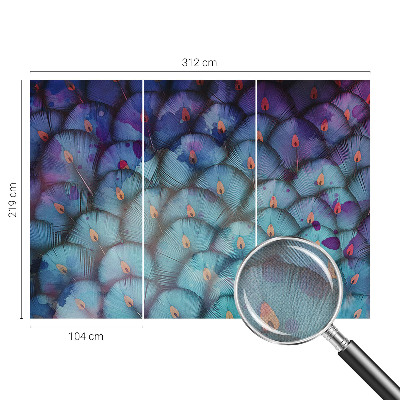 Papel de parede para criança Penas coloridas