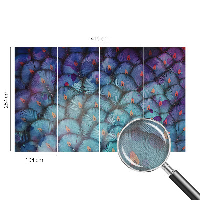 Papel de parede para criança Penas coloridas