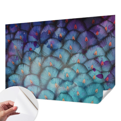 Papel de parede para criança Penas coloridas