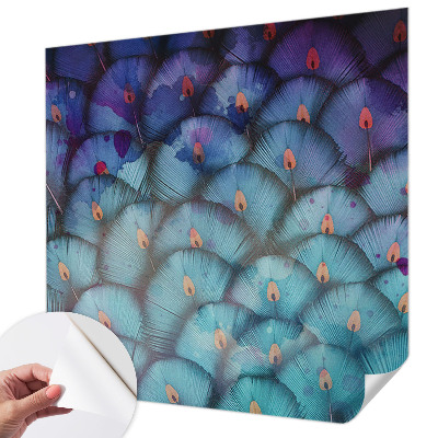 Papel de parede para criança Penas coloridas