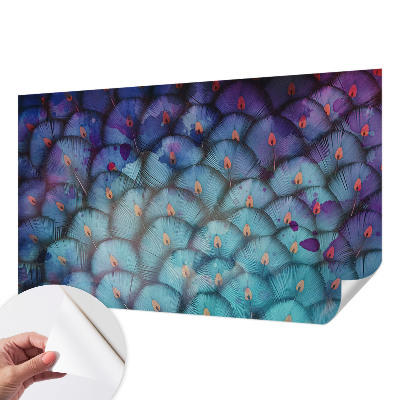 Papel de parede para criança Penas coloridas