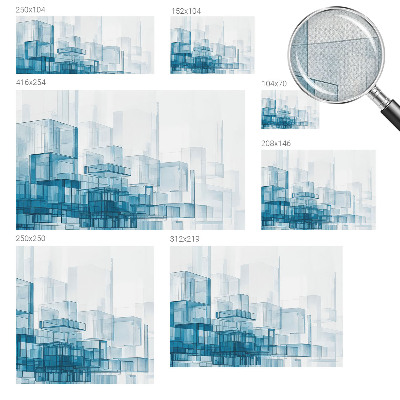 Papel de parede 3D Cubos transparentes