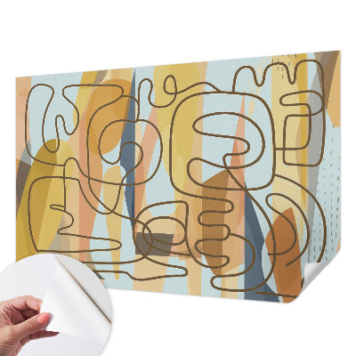 Papel de parede autocolante para sala Formas abstratas