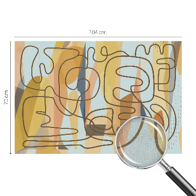 Papel de parede autocolante para sala com estampa de formas abstratas