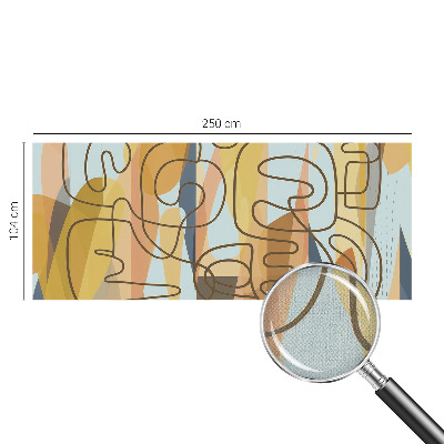 Papel de parede autocolante para sala com estampa de formas abstratas