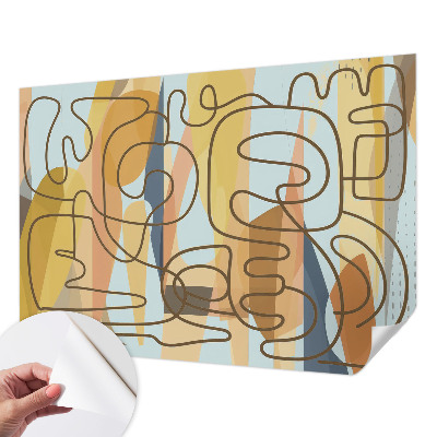 Papel de parede autocolante para sala Formas abstratas