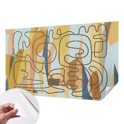 Papel de parede autocolante para sala Formas abstratas