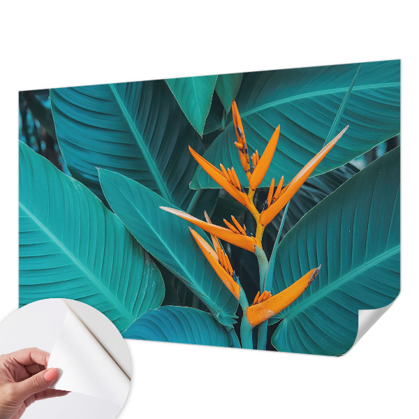 Papel de parede autocolante para quarto Flores folhosas