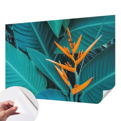 Papel de parede autocolante para quarto Flores folhosas