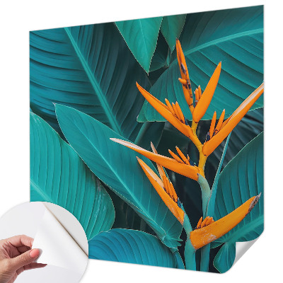 Papel de parede autocolante para quarto Flores folhosas