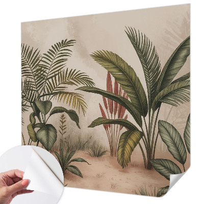 Papel de parede para criança motivo vegetal