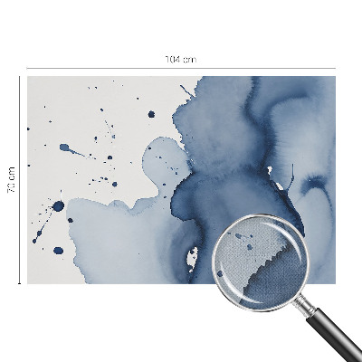 Autocolante de parede fotográfico com respingos em azul‑marinho