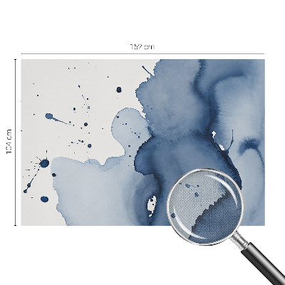 Autocolante de parede fotográfico com respingos em azul‑marinho