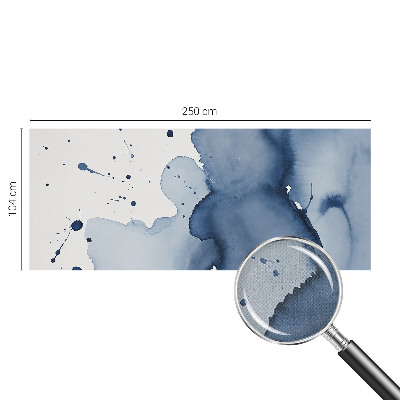 Autocolante de parede fotográfico com respingos em azul‑marinho