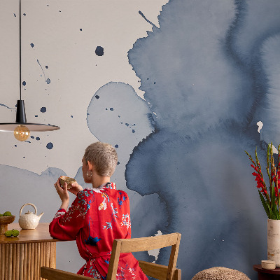 Autocolante de parede fotográfico respingos azul-marinho