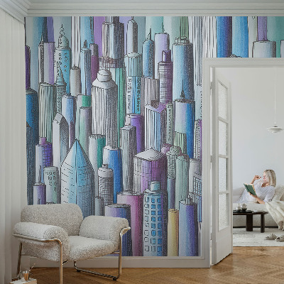 Papel de parede infantil Arranha-céus da cidade