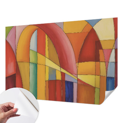 Papel de parede autocolante para sala com estampa de formas de energia