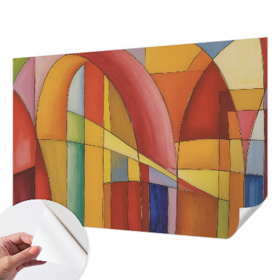 Papel de parede autocolante para sala com estampa de formas de energia