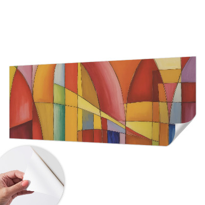 Papel de parede autocolante para sala com estampa de formas de energia
