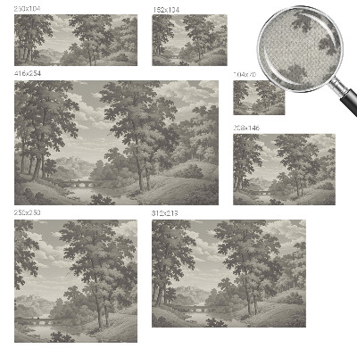 Papel de parede autocolante Castelo e ponte