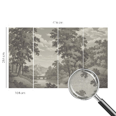 Papel de parede autocolante Castelo e ponte