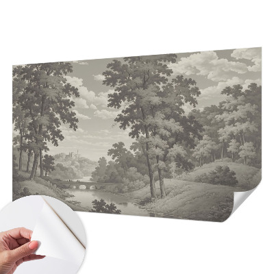 Papel de parede autocolante Castelo e ponte