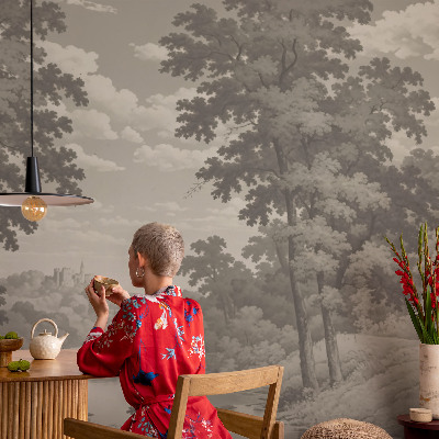 Papel de parede autocolante Castelo e ponte