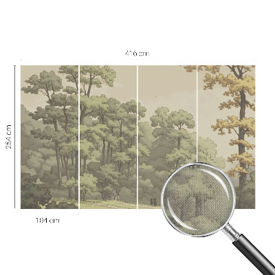 Papel de parede 3D Idílio na floresta