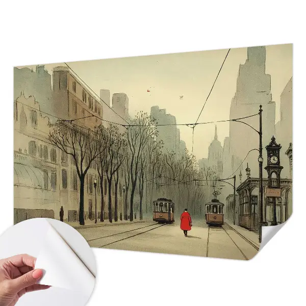 Papel de parede infantil com estampa 'Simetria urbana' para quarto infantil