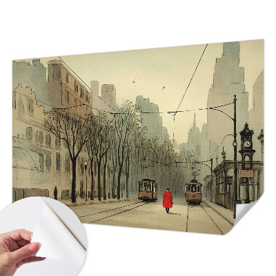 Papel de parede infantil com estampa 'Simetria urbana' para quarto infantil