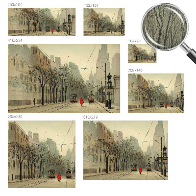 Papel de parede infantil Simetria urbana